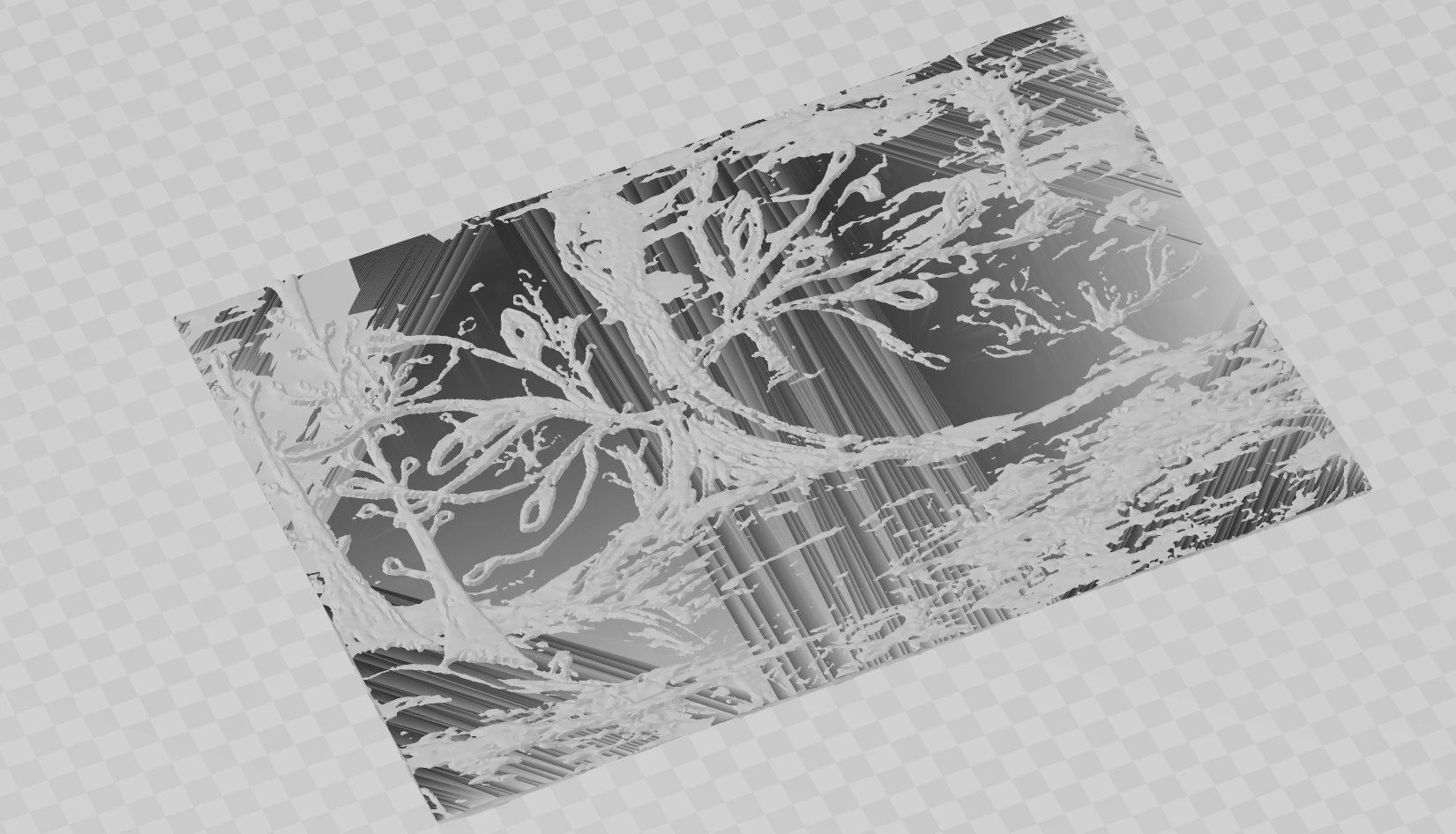 Abstract monochromatic composition with organic branching patterns